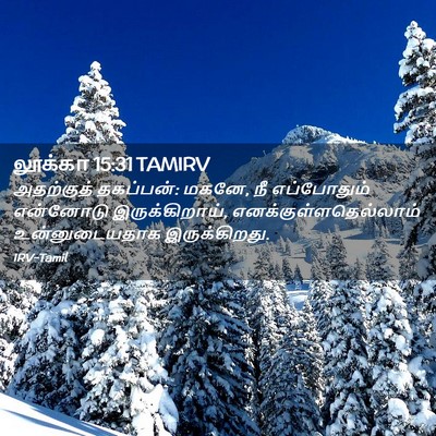 Picture 02 - லூக்கா 15:31 TAMIRV - அதற்குத் தகப்பன்: - Bible Verse Picture
