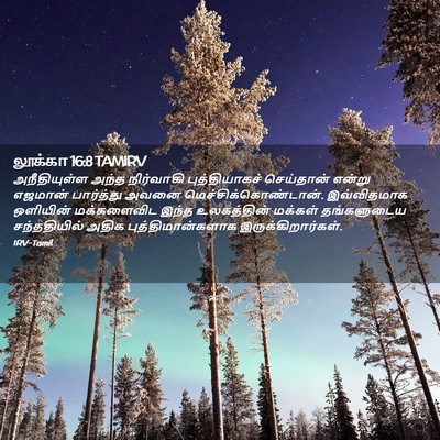 Picture 02 - லூக்கா 16:8 TAMIRV - அநீதியுள்ள அந்த - Bible Verse Picture