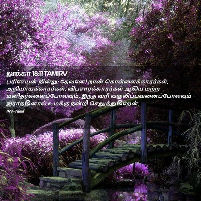 Picture 02 - லூக்கா 18:11 TAMIRV - பரிசேயன் நின்று: - Bible Verse Picture