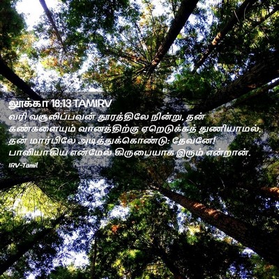 Picture 02 - லூக்கா 18:13 TAMIRV - வரி வசூலிப்பவன் - Bible Verse Picture