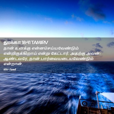 Picture 02 - லூக்கா 18:41 TAMIRV - நான் உனக்கு - Bible Verse Picture