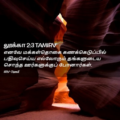 Picture 02 - லூக்கா 2:3 TAMIRV - எனவே மக்கள்தொகை - Bible Verse Picture