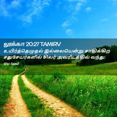 Picture 02 - லூக்கா 20:27 TAMIRV - உயிர்த்தெழுதல் - Bible Verse Picture