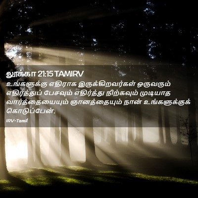 Picture 02 - லூக்கா 21:15 TAMIRV - உங்களுக்கு எதிராக - Bible Verse Picture