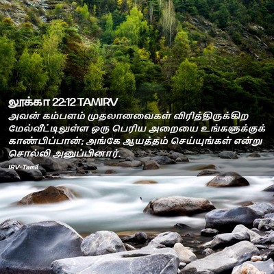 Picture 02 - லூக்கா 22:12 TAMIRV - அவன் கம்பளம் - Bible Verse Picture