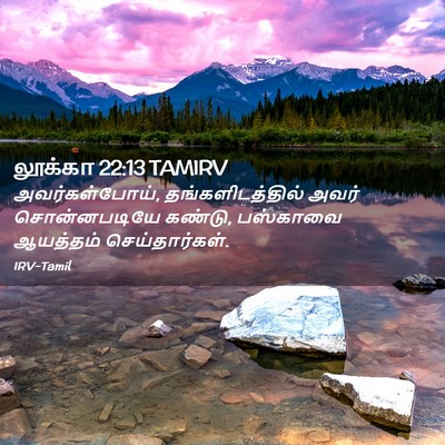 Picture 02 - லூக்கா 22:13 TAMIRV - அவர்கள்போய், - Bible Verse Picture