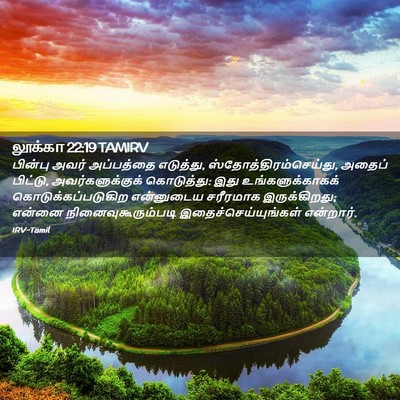 Picture 02 - லூக்கா 22:19 TAMIRV - பின்பு அவர் - Bible Verse Picture