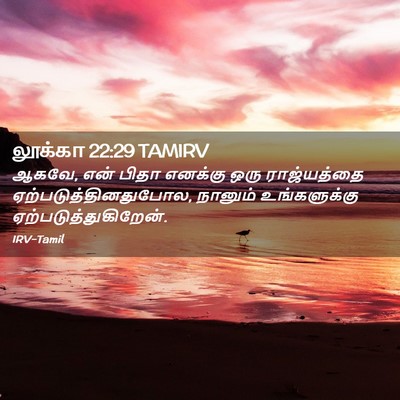 Picture 02 - லூக்கா 22:29 TAMIRV - ஆகவே, என் பிதா - Bible Verse Picture