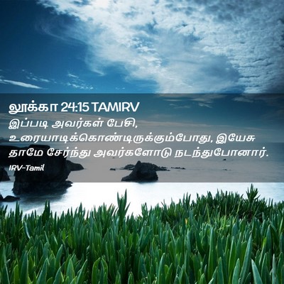 Picture 02 - லூக்கா 24:15 TAMIRV - இப்படி அவர்கள் - Bible Verse Picture