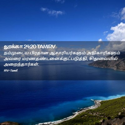 Picture 02 - லூக்கா 24:20 TAMIRV - நம்முடைய பிரதான - Bible Verse Picture