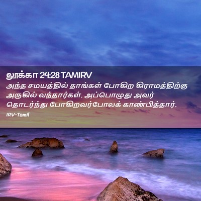 Picture 02 - லூக்கா 24:28 TAMIRV - அந்த சமயத்தில் - Bible Verse Picture