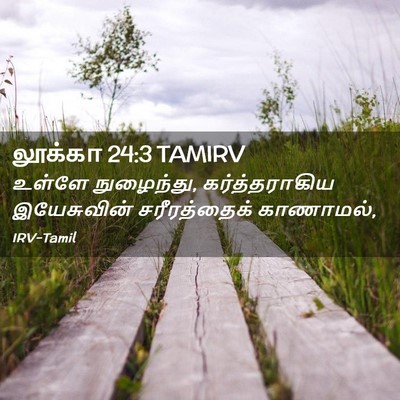 Picture 02 - லூக்கா 24:3 TAMIRV - உள்ளே நுழைந்து, - Bible Verse Picture