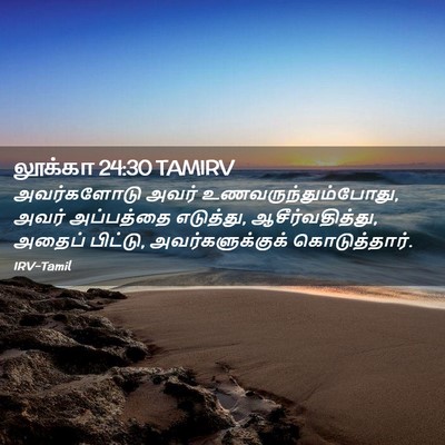 Picture 02 - லூக்கா 24:30 TAMIRV - அவர்களோடு அவர் - Bible Verse Picture