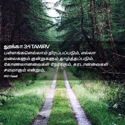 Picture 02 - லூக்கா 3:4 TAMIRV - பள்ளங்களெல்லாம் - Bible Verse Picture