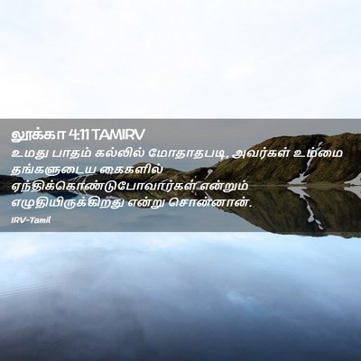 Picture 02 - லூக்கா 4:11 TAMIRV - உமது பாதம் - Bible Verse Picture