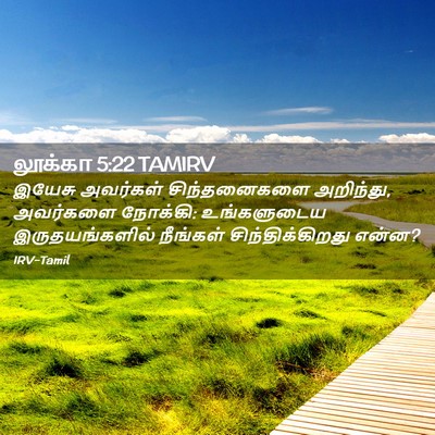 Picture 02 - லூக்கா 5:22 TAMIRV - இயேசு அவர்கள் - Bible Verse Picture