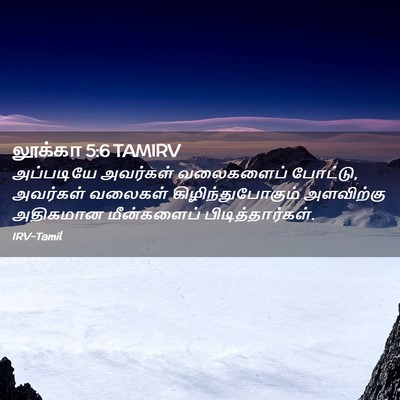 Picture 02 - லூக்கா 5:6 TAMIRV - அப்படியே அவர்கள் - Bible Verse Picture