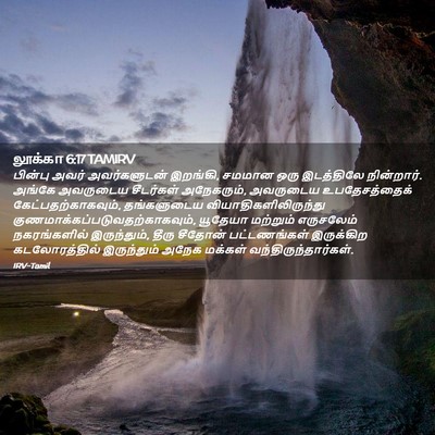 Picture 02 - லூக்கா 6:17 TAMIRV - பின்பு அவர் - Bible Verse Picture