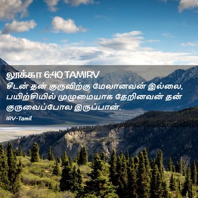 Picture 02 - லூக்கா 6:40 TAMIRV - சீடன் தன் - Bible Verse Picture