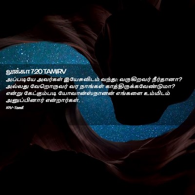 Picture 02 - லூக்கா 7:20 TAMIRV - அப்படியே அவர்கள் - Bible Verse Picture