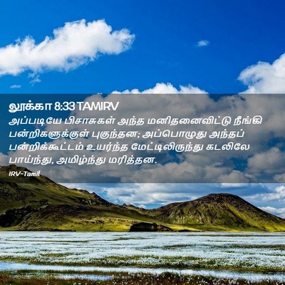 Picture 02 - லூக்கா 8:33 TAMIRV - அப்படியே - Bible Verse Picture