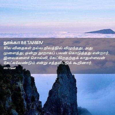 Picture 02 - லூக்கா 8:8 TAMIRV - சில விதைகள் நல்ல - Bible Verse Picture
