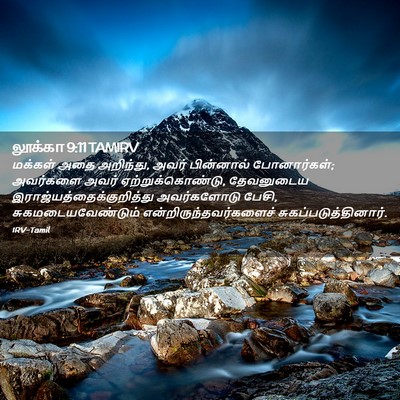 Picture 02 - லூக்கா 9:11 TAMIRV - மக்கள் அதை - Bible Verse Picture