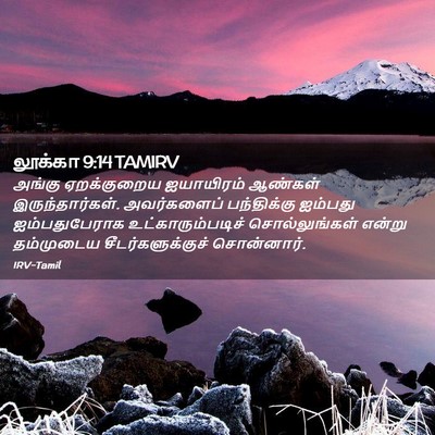 Picture 02 - லூக்கா 9:14 TAMIRV - அங்கு ஏறக்குறைய - Bible Verse Picture