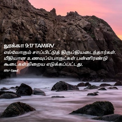 Picture 02 - லூக்கா 9:17 TAMIRV - எல்லோரும் - Bible Verse Picture