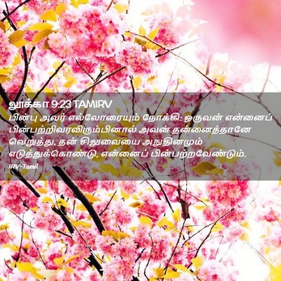 Picture 02 - லூக்கா 9:23 TAMIRV - பின்பு அவர் - Bible Verse Picture