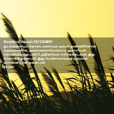 Picture 02 - லேவியராகமம் 1:13 TAMIRV - குடல்களையும் - Bible Verse Picture