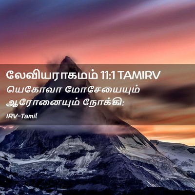 Picture 02 - லேவியராகமம் 11:1 TAMIRV - யெகோவா மோசேயையும் - Bible Verse Picture
