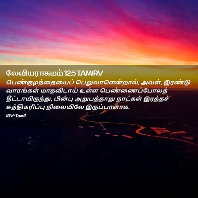 Picture 02 - லேவியராகமம் 12:5 TAMIRV - பெண்குழந்தையைப் - Bible Verse Picture