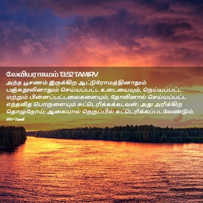 Picture 02 - லேவியராகமம் 13:52 TAMIRV - அந்த பூசணம் - Bible Verse Picture