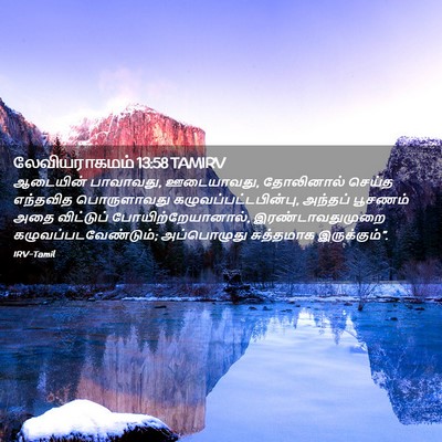 Picture 02 - லேவியராகமம் 13:58 TAMIRV - ஆடையின் பாவாவது, - Bible Verse Picture