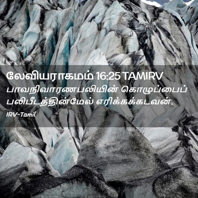 Picture 02 - லேவியராகமம் 16:25 TAMIRV - பாவநிவாரணபலியின் - Bible Verse Picture