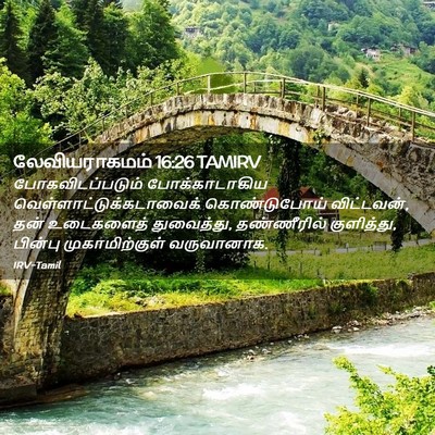 Picture 02 - லேவியராகமம் 16:26 TAMIRV - போகவிடப்படும் - Bible Verse Picture