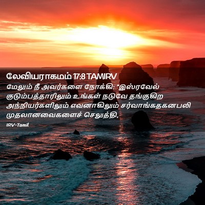 Picture 02 - லேவியராகமம் 17:8 TAMIRV - மேலும் நீ அவர்களை - Bible Verse Picture