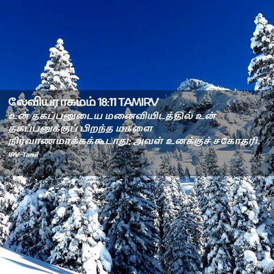 Picture 02 - லேவியராகமம் 18:11 TAMIRV - உன் தகப்பனுடைய - Bible Verse Picture
