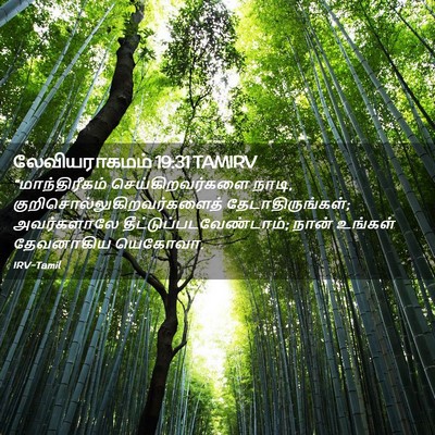 Picture 02 - லேவியராகமம் 19:31 TAMIRV - “மாந்திரீகம் - Bible Verse Picture