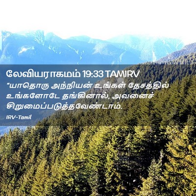 Picture 02 - லேவியராகமம் 19:33 TAMIRV - “யாதொரு அந்நியன் - Bible Verse Picture