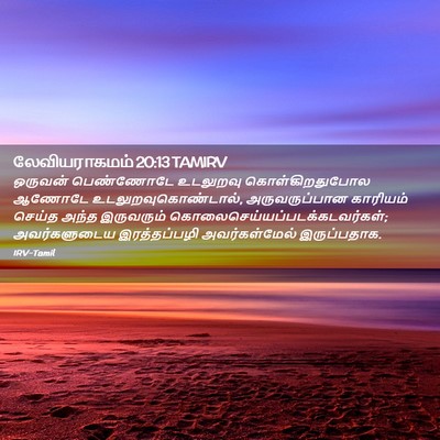 Picture 02 - லேவியராகமம் 20:13 TAMIRV - ஒருவன் பெண்ணோடே - Bible Verse Picture