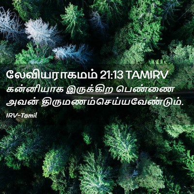 Picture 02 - லேவியராகமம் 21:13 TAMIRV - கன்னியாக இருக்கிற - Bible Verse Picture