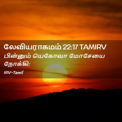 Picture 02 - லேவியராகமம் 22:17 TAMIRV - பின்னும் யெகோவா - Bible Verse Picture