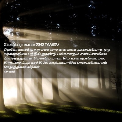 Picture 02 - லேவியராகமம் 23:13 TAMIRV - யெகோவாவுக்கு - Bible Verse Picture