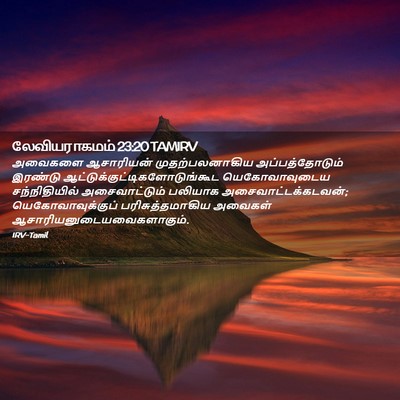 Picture 02 - லேவியராகமம் 23:20 TAMIRV - அவைகளை ஆசாரியன் - Bible Verse Picture