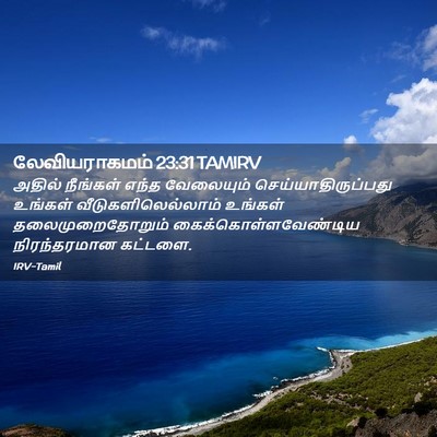 Picture 02 - லேவியராகமம் 23:31 TAMIRV - அதில் நீங்கள் - Bible Verse Picture