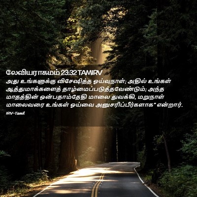Picture 02 - லேவியராகமம் 23:32 TAMIRV - அது உங்களுக்கு - Bible Verse Picture