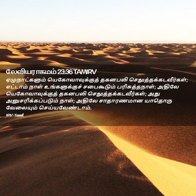Picture 02 - லேவியராகமம் 23:36 TAMIRV - ஏழுநாட்களும் - Bible Verse Picture