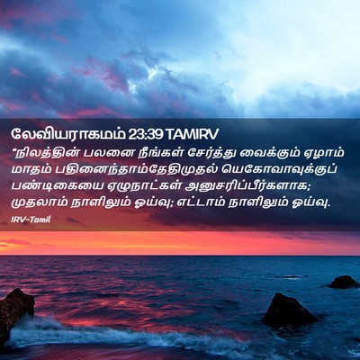Picture 02 - லேவியராகமம் 23:39 TAMIRV - “நிலத்தின் பலனை - Bible Verse Picture